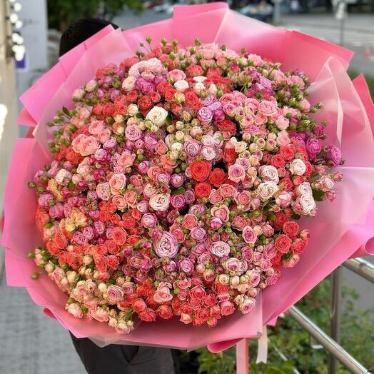 Микс кустовых роз