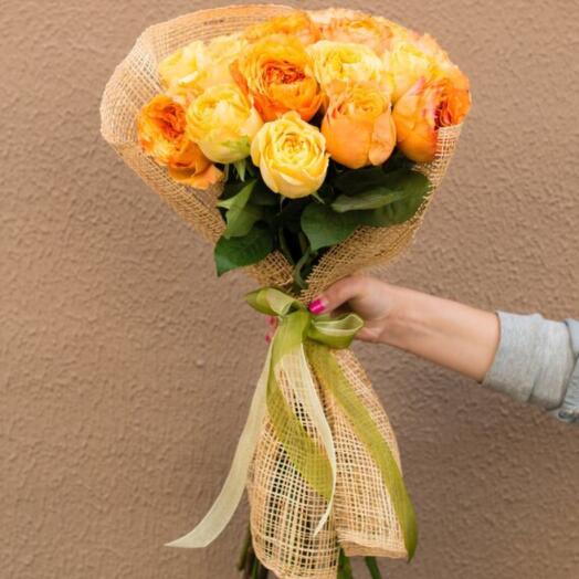 Buquê de rosas laranjas