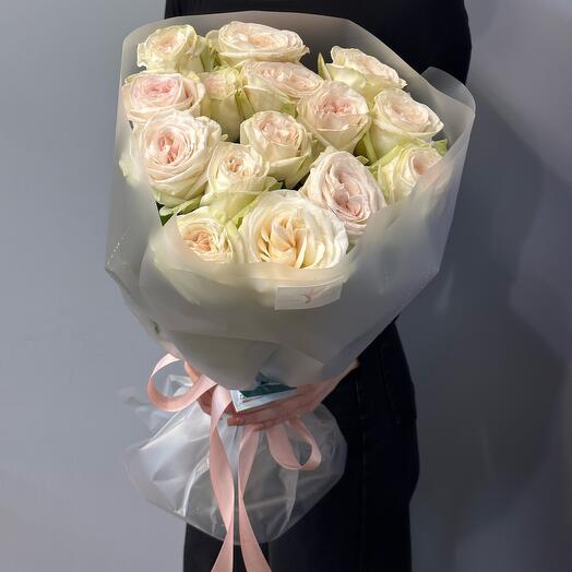 Монобукет 15 роз White O hara