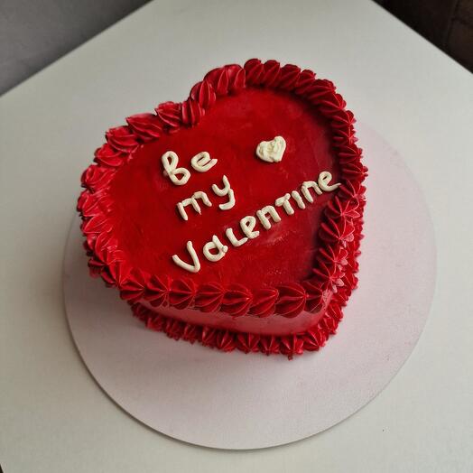 Торт сердце с надписью