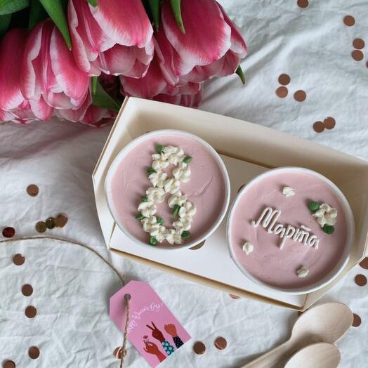 Мини торт в стакане ( Cake to go )начинка"красный бархат с вишней ,"Шоколад "