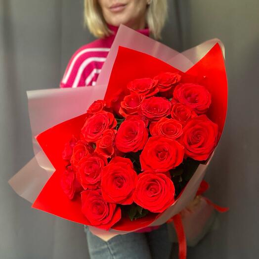 Огненная Роза Нина 21 штука