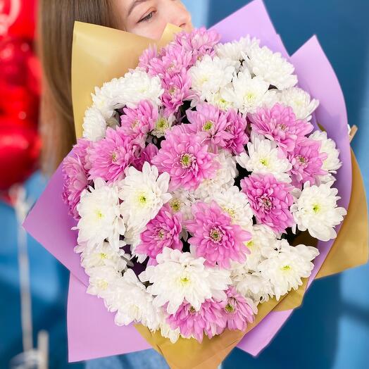 9 кустовых хризантем