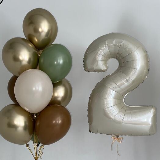 Воздушная композиция с цифрой