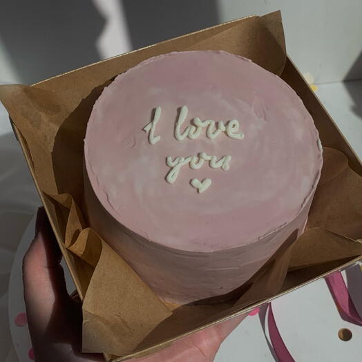 Бенто торт с надписью нежный💗