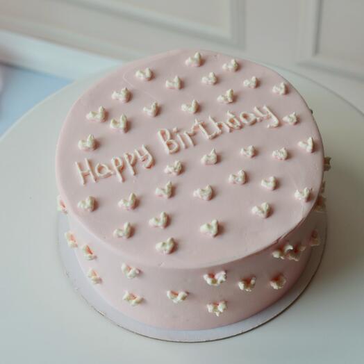 Бенто-торт Happy Birthday с сердечками