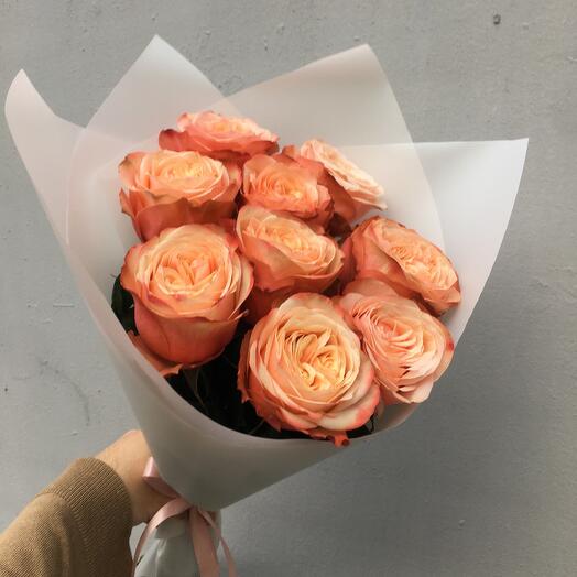 Bouquet of 9 peony roses KAHALA