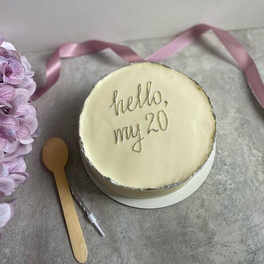 Бенто торт L на день рождения hello, my 20