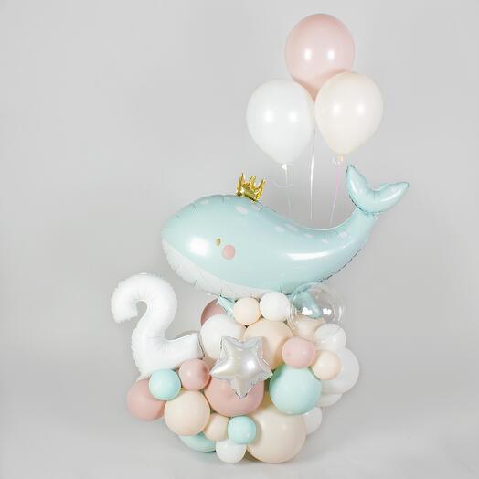 Фигура из шаров с цифрой «Китёнок»