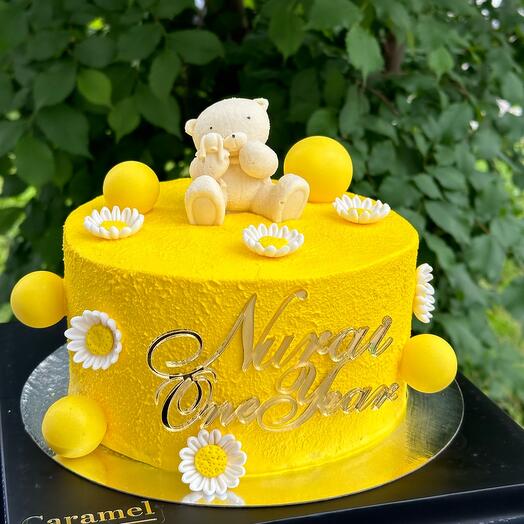 Торт на день рождения, торт для девочки, розовый торт с шоколадным шариком 1,5 кг