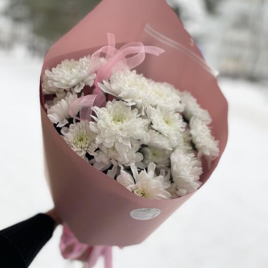 Моно букет из хризантем