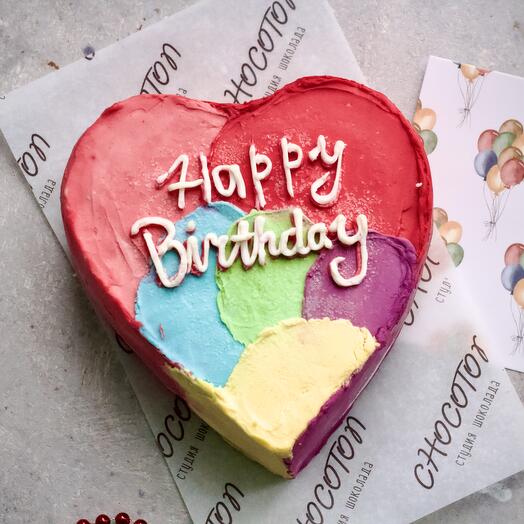 Бенто торт(vegan) Happy Birthday для девушки, жены, коллеги , подруги, мамы
