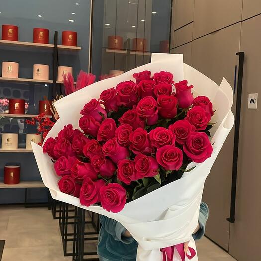 Метровые розы 35 штук