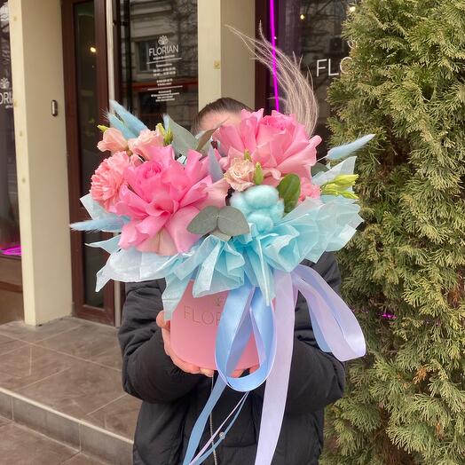 Цветы в коробке «Счастье» 🌸