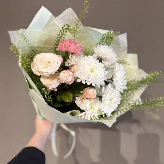 Chrysanthemum bush rose peony Green Bell