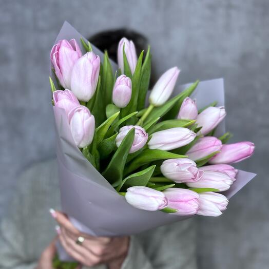 Букет тюльпаны розовые 🌷🩷 19 штук для любимой девушки 💕