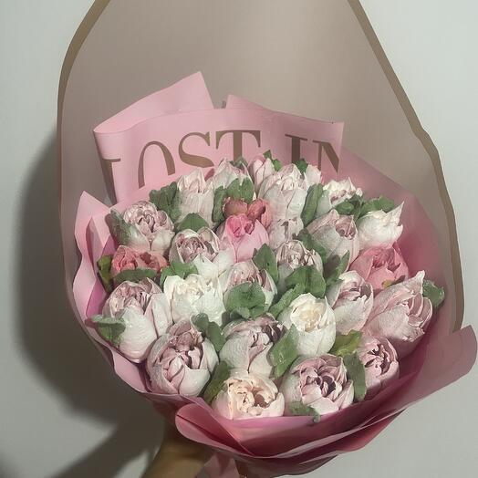 Ramo de tulipanes malvaviscos
