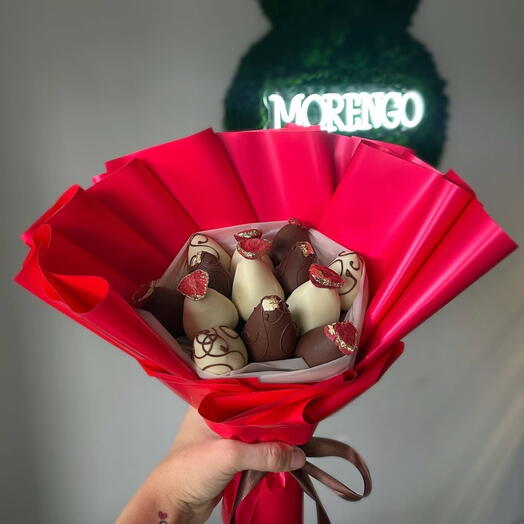 Ramo brillante de 19 fresas