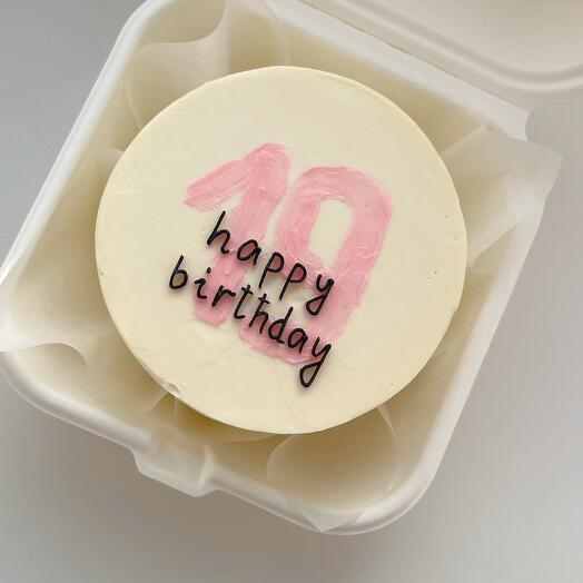 Бенто торт "Цифра happy birthday " торт с цифрой, торт сестре, маме, любимой, подруге