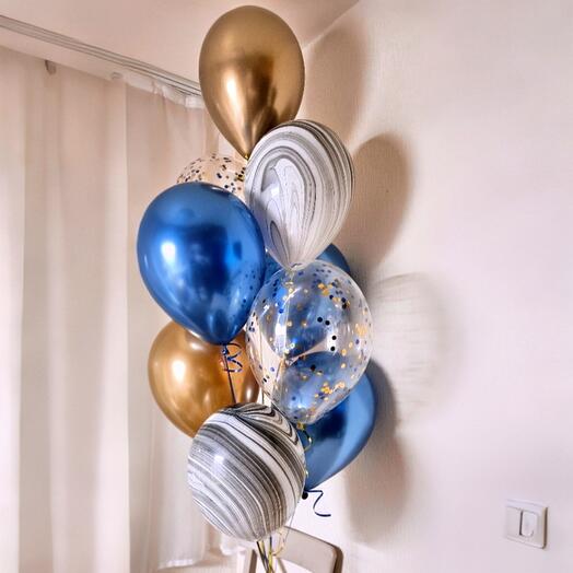 Globos de helio para el cumpleaños del hijo, niño, hombre, novio, papá esposo 9 globos