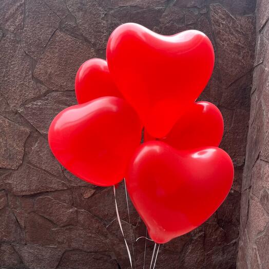 Сет из 5 Шаров Сердечки ♥️