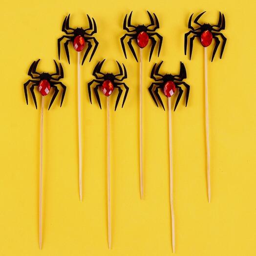 Топпер для торта «Паук», набор 6 шт., на Хэллоуин