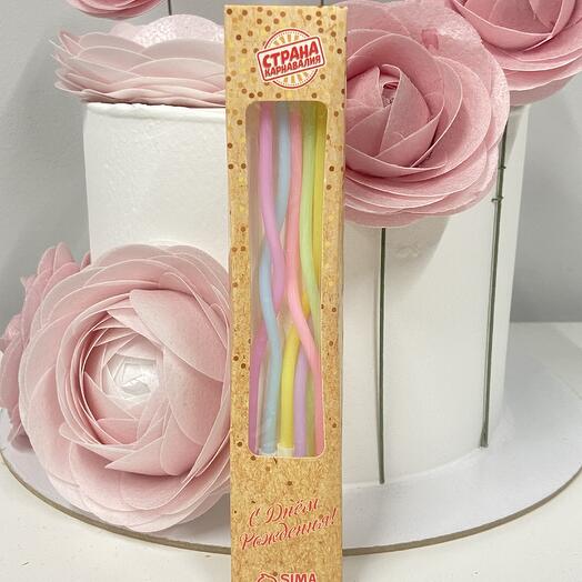 Свечи волнистые (разноцветные)