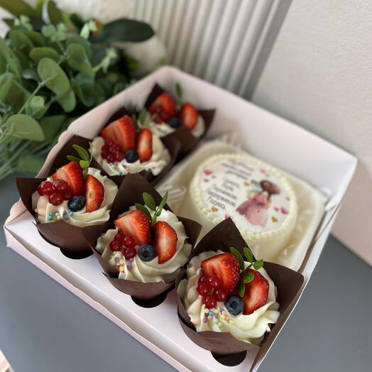 Набор бенто + 5 капкейков💔🤤