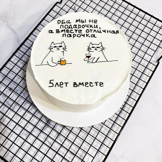 Торт шоколад-вишня для влюбленных