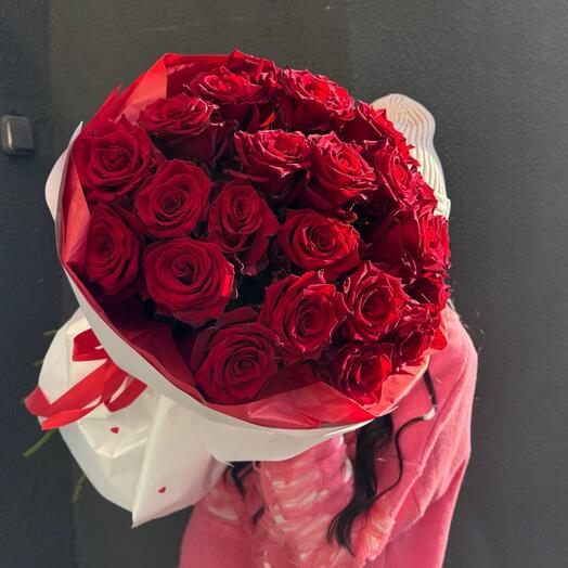 Букет Вечная любовь Маме из 25 эквадорских роз