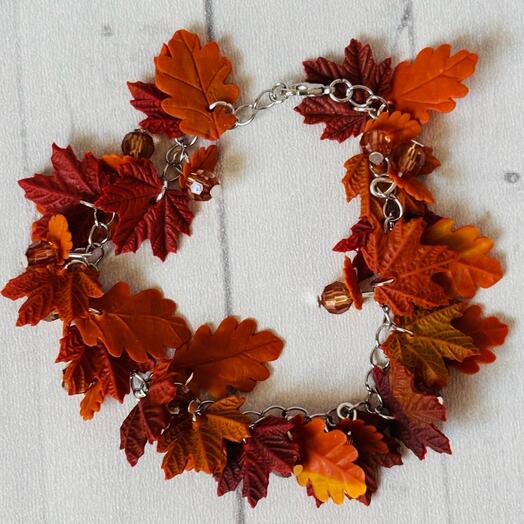 Браслет ручной работы «Осенние листья»