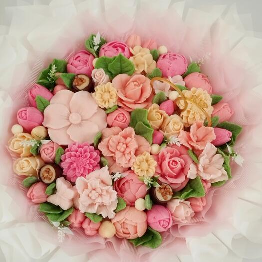 Свадебный букет Букет из зефира Зефирный букет Букет для молодожёнов