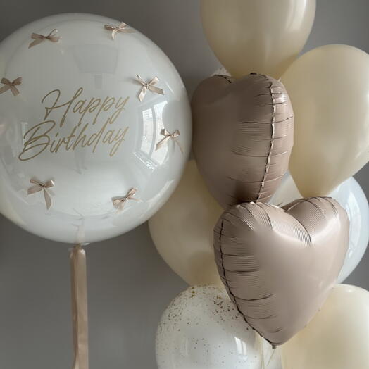 Feliz cumpleaños gran globo gigante y 10 globos mezcla