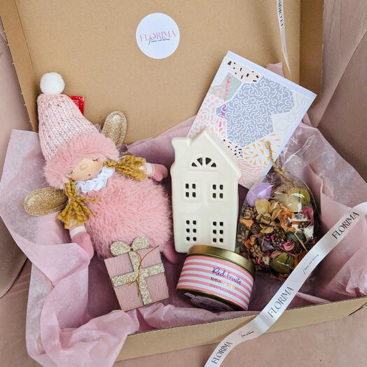 Caja navideña rosa 2