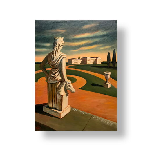 Картина маслом метафизический пейзаж. Кабинетный формат