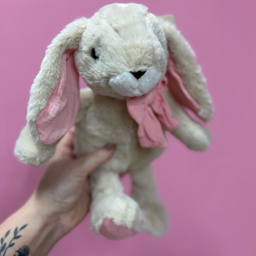 Заяц бежевый 30 см