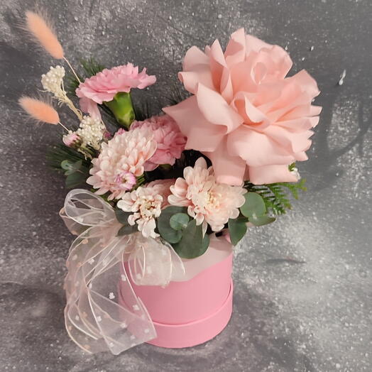 Розовая композиция с французской розой 💗🌸