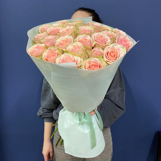 Букет розовых роз Пинк мондиаль💖