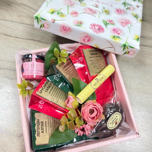 Подарок из чая. Подарок коллеге. Подарок 8 марта. Подарок подруге. День рождения. Юбилей