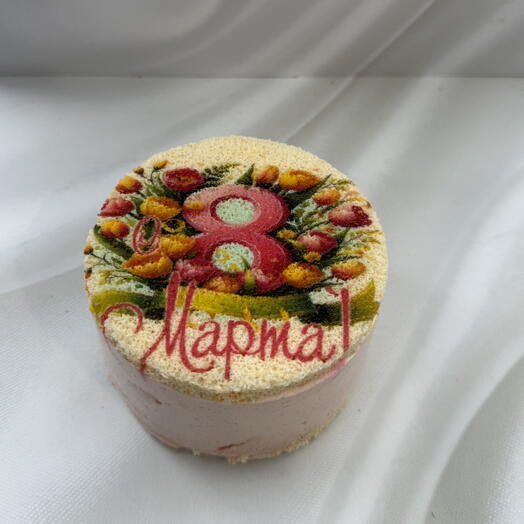 Зефирный бенто торт "с 8 марта"