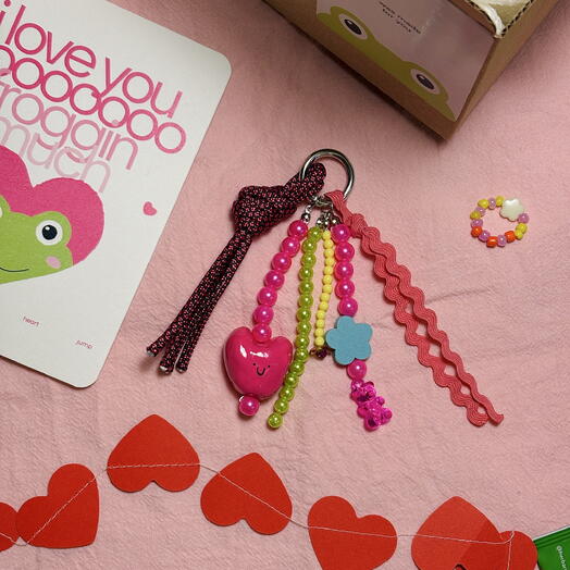 Подарочный набор брелок сердце + открытка