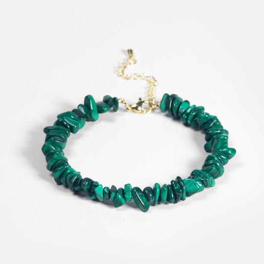 Браслет Корица Малахит 14K 17 см (BRA1179)