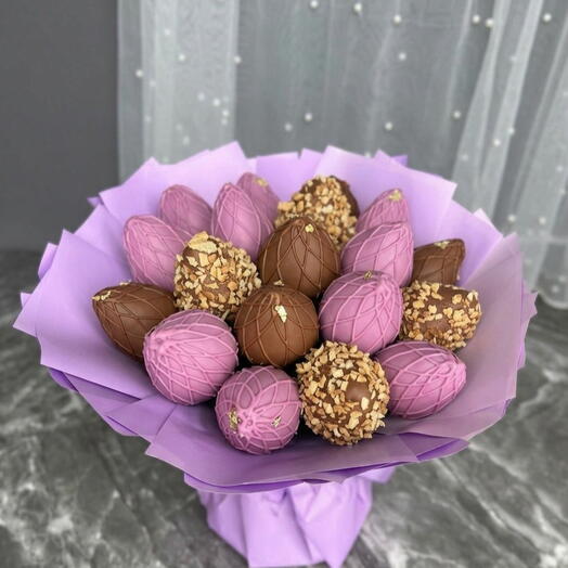 Lavender Chocolate Strawberry Bouquet