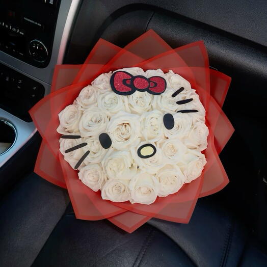 Букет Hello Kitty из 25 роз
