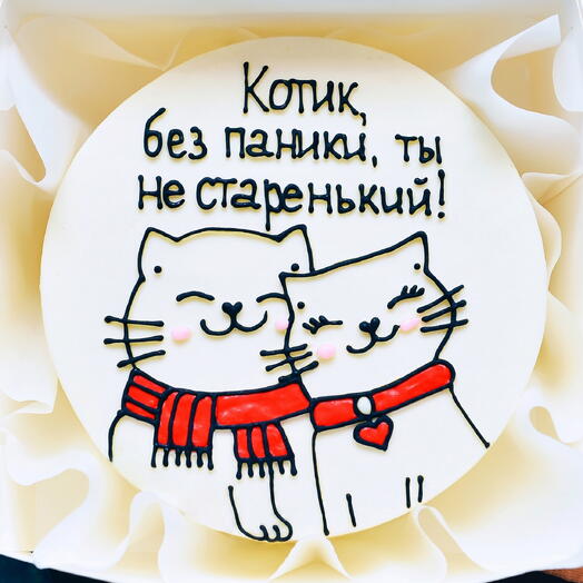 Бенто-торт на День Рождения мужу, любимому мужчине, жене, девушке, парню - тортик не старенький