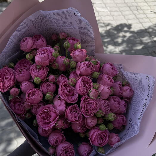Bushy peony-shaped roses