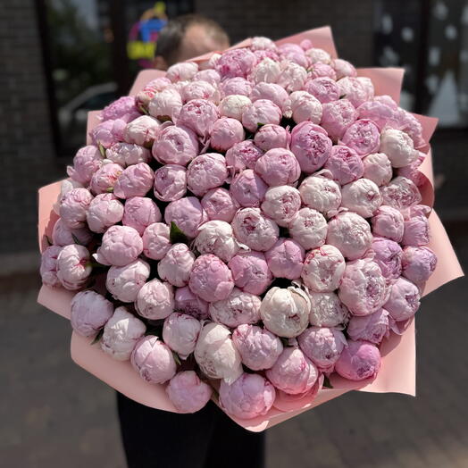 101 розовый пион