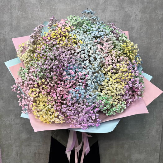 Большой букет Гипсофилы разноцветной для нее 🤩♥️