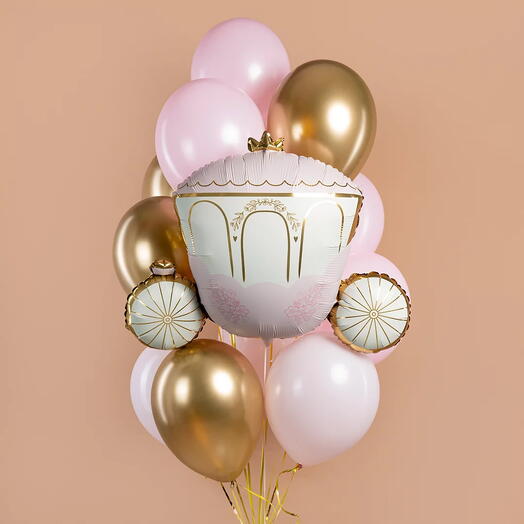 Набор из 10 шаров, Карета для принцессы, шары для девочки, шары для девушки