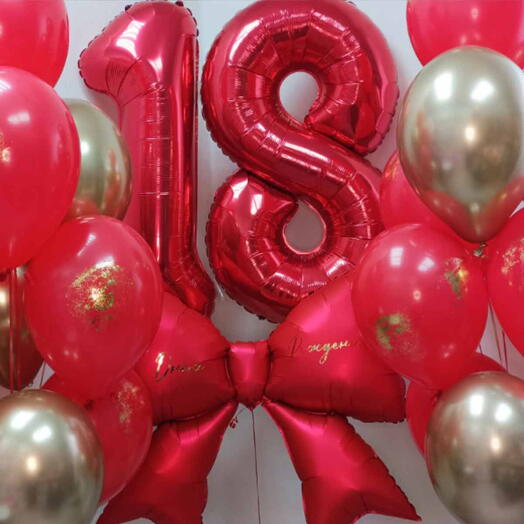 Набор шаров на 18-ти летие